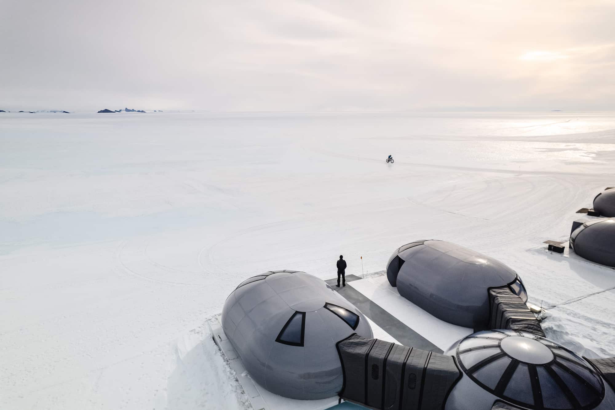 Echo's Cosmos provides a warm sanctuary, looking out onto the White Continent