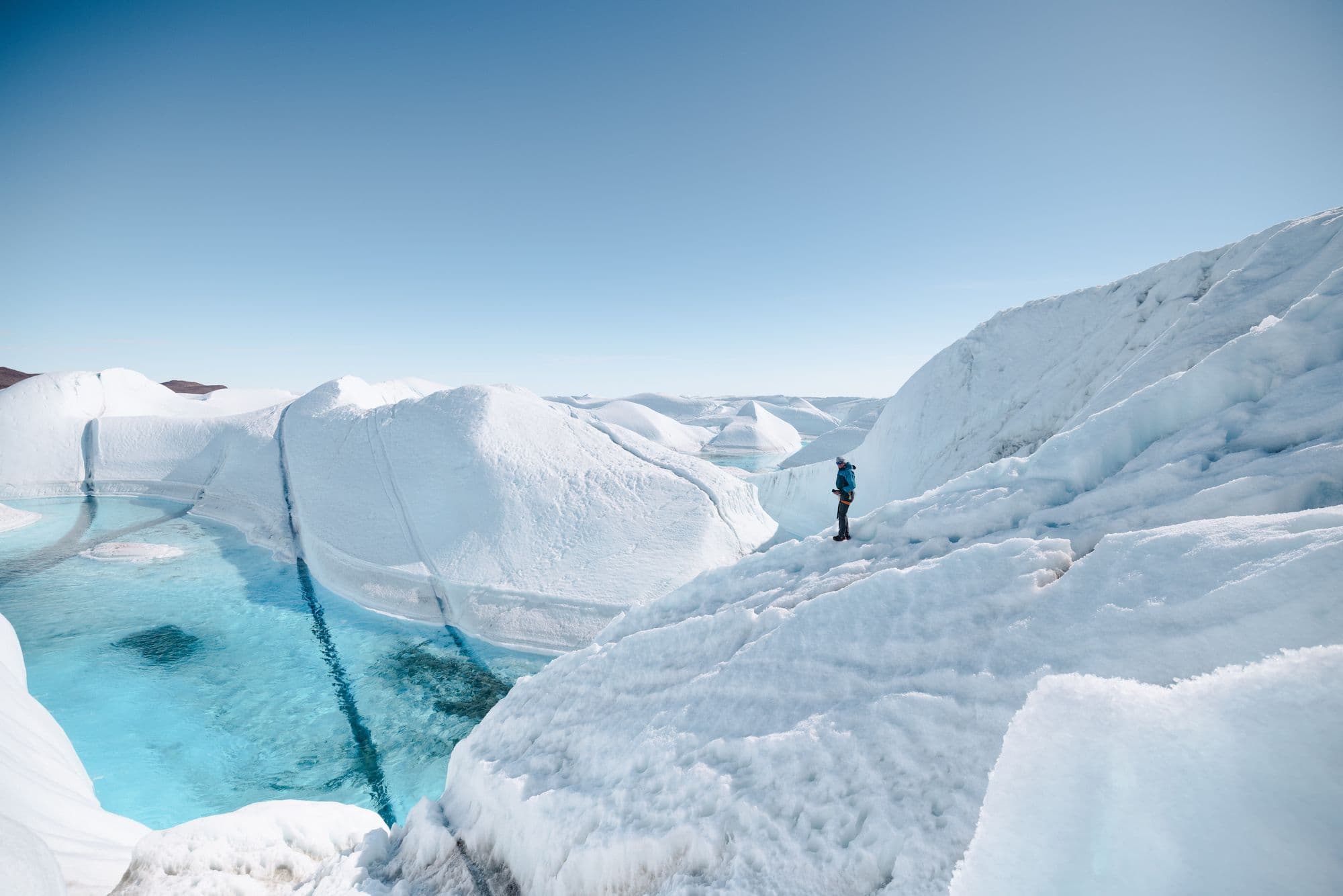 Marvel at the vibrant blue of Antarctica's Blue Rivers